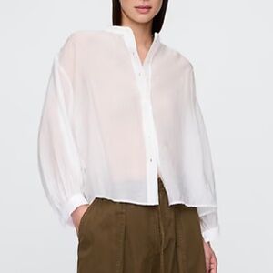 SHEER WHITE BUTTON DOWN - GAP SUMMER 2025